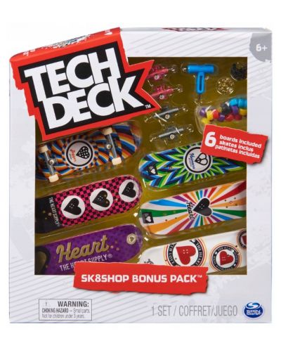 Скейтборди за пръсти Tech Deck - The Heart supply, 6 броя - 1